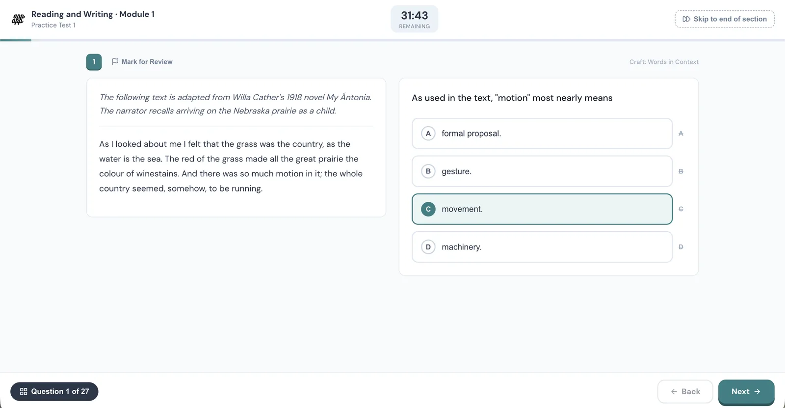 Full-length practice tests that build real test-day stamina. on web